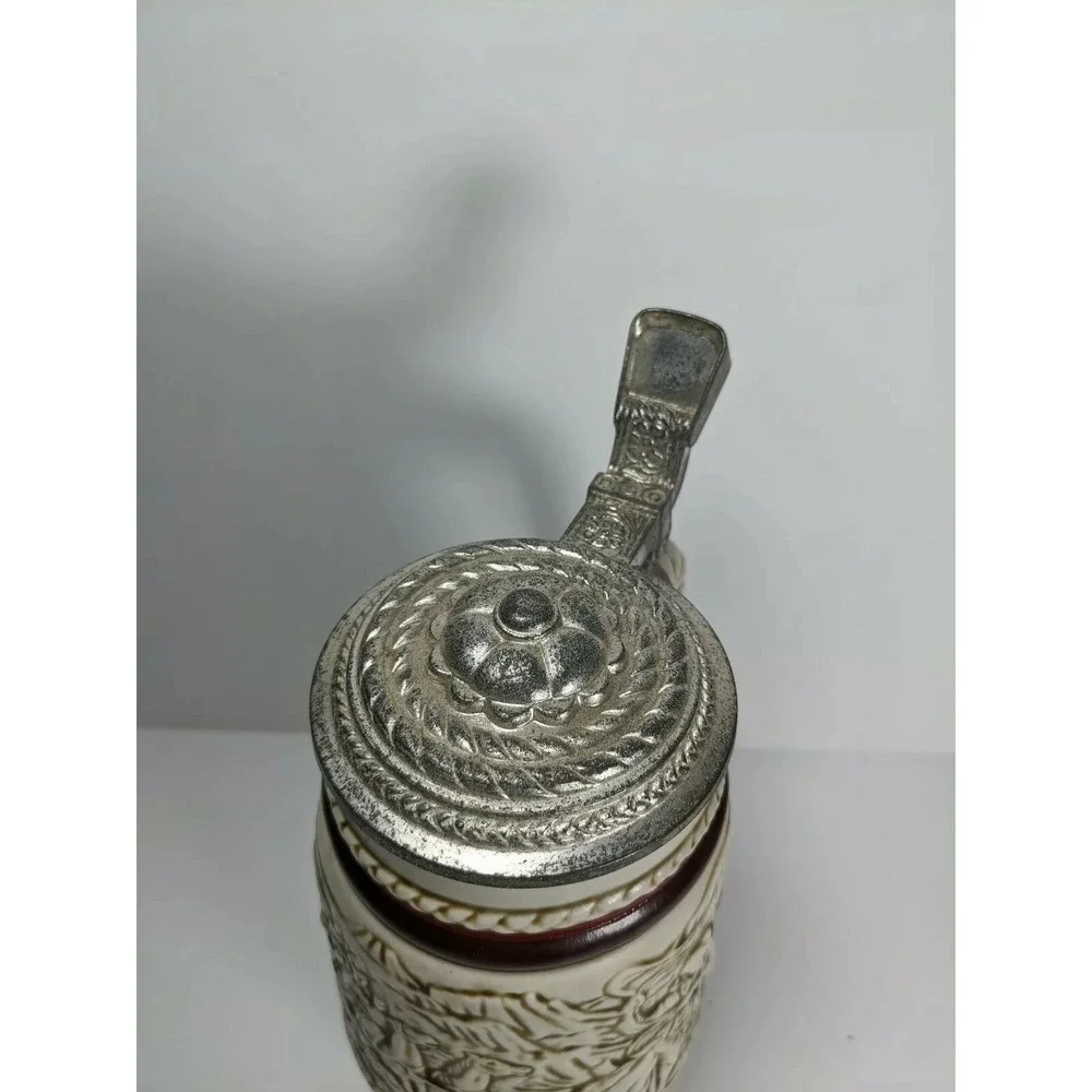 Vintage Avon Ceramic Beer Steins Western Round Up & Tall Ships Set of 2 with Box
